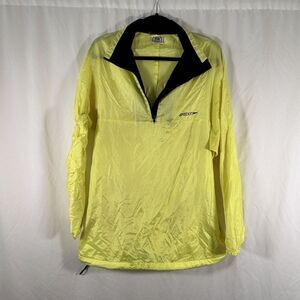 Speedo Lightweight Jacket Men's Small Medium Yellow 1/4 Zip Mock Neck